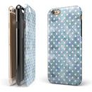 White Polka Dots over Pale Blue Watercolor iPhone 6/6s or 6/6s Plus 2-Piece Hybrid INK-Fuzed Case