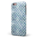 White Polka Dots over Pale Blue Watercolor iPhone 6/6s or 6/6s Plus 2-Piece Hybrid INK-Fuzed Case