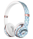 White Polka Dots over Pale Blue Watercolor Full-Body Skin Kit for the Beats by Dre Solo 3 Wireless Headphones