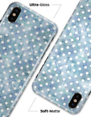 White Polka Dots over Pale Blue Watercolor - iPhone X Clipit Case