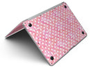 White Polka Dots over Pink Watercolor - MacBook Air Skin Kit