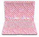 White Polka Dots over Pink Watercolor - MacBook Air Skin Kit
