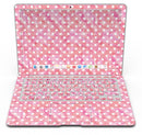 White Polka Dots over Pink Watercolor - MacBook Air Skin Kit