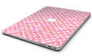 White Polka Dots over Pink Watercolor - MacBook Air Skin Kit