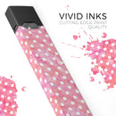 Skin Decal Kit for the Pax JUUL - White Polka Dots over Pink Watercolor