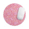 White Polka Dots over Pink Watercolor// WaterProof Rubber Foam Backed Anti-Slip Mouse Pad for Home Work Office or Gaming Computer Desk