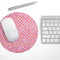 White Polka Dots over Pink Watercolor// WaterProof Rubber Foam Backed Anti-Slip Mouse Pad for Home Work Office or Gaming Computer Desk