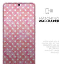 White Polka Dots over Pink Watercolor - Premium Vinyl Skin Decal for Samsung Galaxy S25 Ultra, S24, S23, S22 & All Galaxy S Models