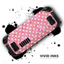 White Polka Dots over Pink Watercolor // Vinyl Skin Wrap for Steam Deck OLED & Steam Deck (LCD) — Soft Matte or Ultra Gloss