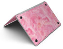 White Polka Dots over Pink Watercolor V2 - MacBook Air Skin Kit