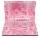 White Polka Dots over Pink Watercolor V2 - MacBook Air Skin Kit