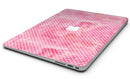 White Polka Dots over Pink Watercolor V2 - MacBook Air Skin Kit