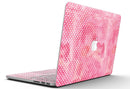 White Polka Dots over Pink Watercolor V2 - MacBook Pro with Retina Display Full-Coverage Skin Kit