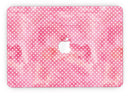 White Polka Dots over Pink Watercolor V2 - MacBook Pro with Retina Display Full-Coverage Skin Kit