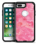 White Polka Dots over Pink Watercolor V2 - iPhone 7 Plus/8 Plus OtterBox Case & Skin Kits