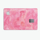 White Polka Dots over Pink Watercolor V2 - Premium Protective Decal Skin-Kit for the Apple Credit Card