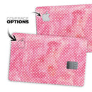 White Polka Dots over Pink Watercolor V2 - Premium Protective Decal Skin-Kit for the Apple Credit Card