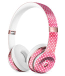 White Polka Dots over Pink Watercolor V2 Full-Body Skin Kit for the Beats by Dre Solo 3 Wireless Headphones