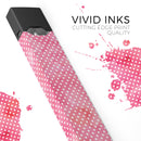 Skin Decal Kit for the Pax JUUL - White Polka Dots over Pink Watercolor V2