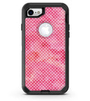 White Polka Dots over Pink Watercolor V2 - iPhone 7 or 8 OtterBox Case & Skin Kits