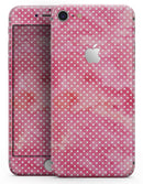 White Polka Dots over Pink Watercolor V2 - Skin-kit for the iPhone 8 or 8 Plus