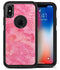 White Polka Dots over Pink Watercolor V2 - iPhone X OtterBox Case & Skin Kits