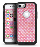 White Polka Dots over Pink Watercolor - iPhone 7 or 8 OtterBox Case & Skin Kits
