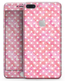 White Polka Dots over Pink Watercolor - Skin-kit for the iPhone 8 or 8 Plus