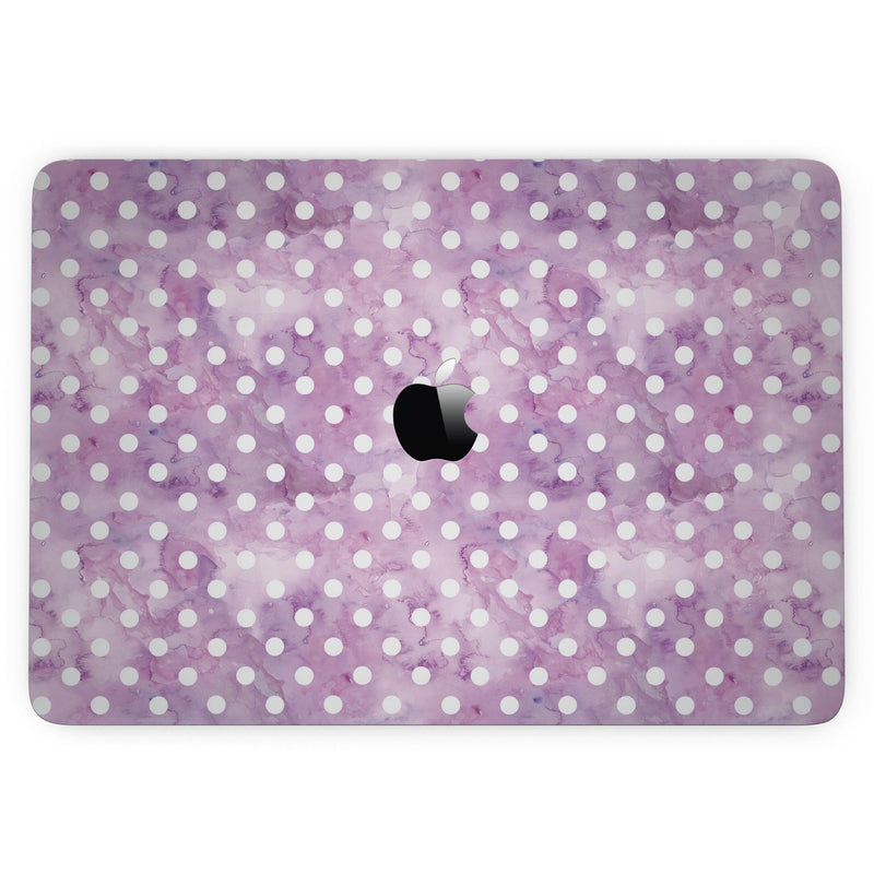 MacBook Pro with Touch Bar Skin Kit - White_Polka_Dots_over_Purple_Watercolor-MacBook_13_Touch_V3.jpg?