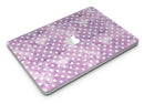 White Polka Dots over Purple Watercolor - MacBook Air Skin Kit