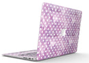 White Polka Dots over Purple Watercolor - MacBook Air Skin Kit