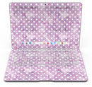 White Polka Dots over Purple Watercolor - MacBook Air Skin Kit