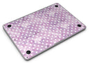 White Polka Dots over Purple Watercolor - MacBook Air Skin Kit