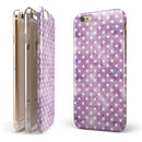 White Polka Dots over Purple Watercolor iPhone 6/6s or 6/6s Plus 2-Piece Hybrid INK-Fuzed Case