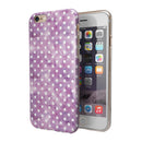 White Polka Dots over Purple Watercolor iPhone 6/6s or 6/6s Plus 2-Piece Hybrid INK-Fuzed Case