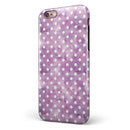 White Polka Dots over Purple Watercolor iPhone 6/6s or 6/6s Plus 2-Piece Hybrid INK-Fuzed Case