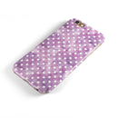 White Polka Dots over Purple Watercolor iPhone 6/6s or 6/6s Plus 2-Piece Hybrid INK-Fuzed Case