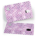 White Polka Dots over Purple Watercolor - Premium Protective Decal Skin-Kit for the Apple Credit Card
