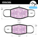White Polka Dots over Purple Watercolor - Made in USA Mouth Cover Unisex Anti-Dust Cotton Blend Reusable & Washable Face Mask with Adjustable Sizing for Adult or Child