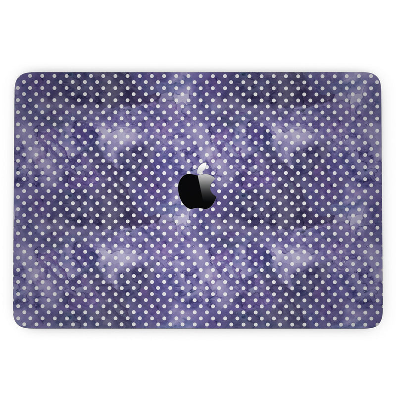 MacBook Pro without Touch Bar Skin Kit - White_Polka_Dots_over_Purple_Watercolor_V2-MacBook_13_Touch_V6.jpg?