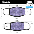 White Polka Dots over Purple Watercolor V2 - Made in USA Mouth Cover Unisex Anti-Dust Cotton Blend Reusable & Washable Face Mask with Adjustable Sizing for Adult or Child