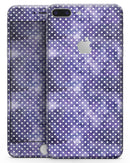 White Polka Dots over Purple Watercolor V2 - Skin-kit for the iPhone 8 or 8 Plus