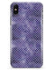 White Polka Dots over Purple Watercolor V2 - iPhone X Clipit Case