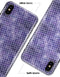White Polka Dots over Purple Watercolor V2 - iPhone X Clipit Case