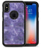 White Polka Dots over Purple Watercolor V2 - iPhone X OtterBox Case & Skin Kits