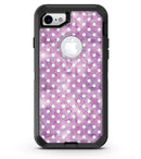 White Polka Dots over Purple Watercolor - iPhone 7 or 8 OtterBox Case & Skin Kits