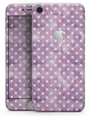 White Polka Dots over Purple Watercolor - Skin-kit for the iPhone 8 or 8 Plus