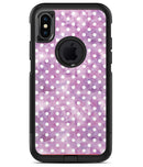 White Polka Dots over Purple Watercolor - iPhone X OtterBox Case & Skin Kits