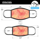 White Polka Dots over Red-Orange Watercolor - Made in USA Mouth Cover Unisex Anti-Dust Cotton Blend Reusable & Washable Face Mask with Adjustable Sizing for Adult or Child