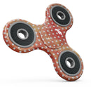 White Polka Dots over Red-Orange Watercolor Full-Body Fidget Spinner Skin-Kit